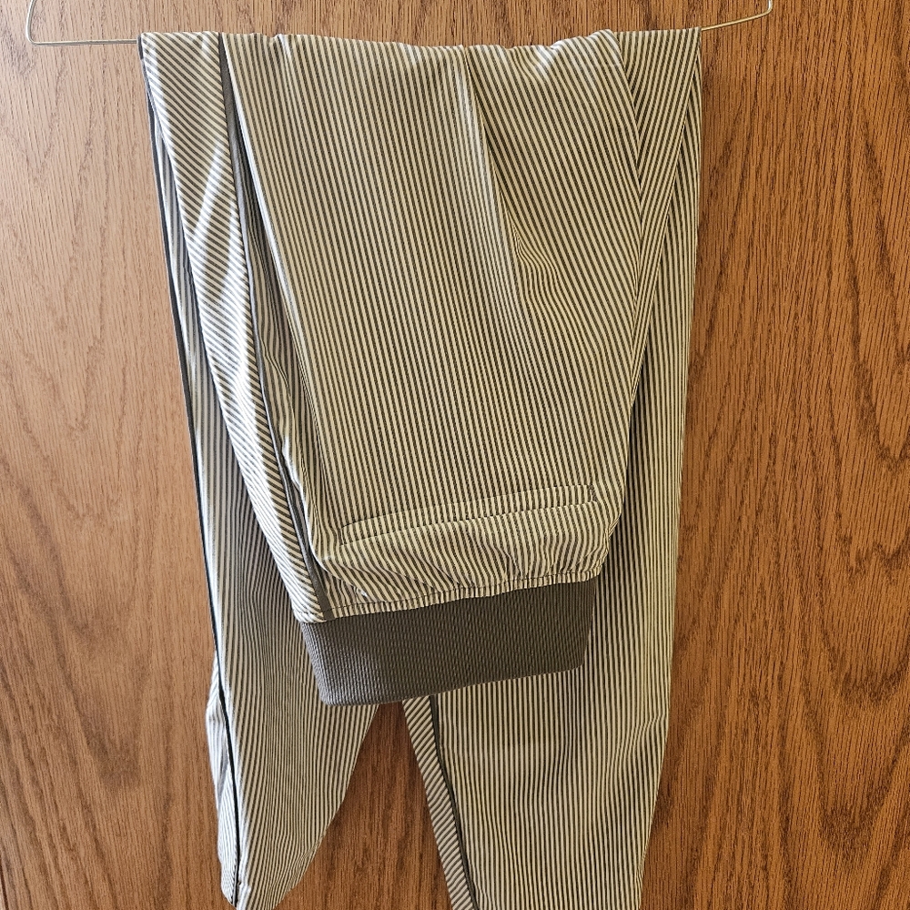 Athleta Black and White Track Pants with Jogger Style